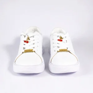 Tênis Infantil Molekinha Casual Branco com Detalhes Dourados - Imagem 2
