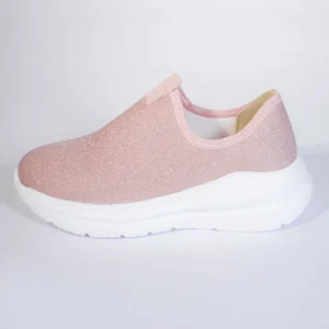 Tênis Molekinha Slip On Infantil Feminino Glitter Rosa Casual - Imagem 5