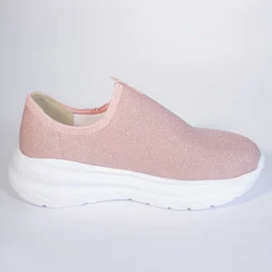 Tênis Molekinha Slip On Infantil Feminino Glitter Rosa Casual - Imagem 6