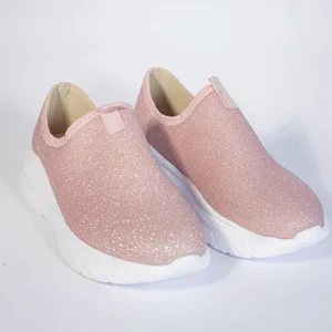 Tênis Molekinha Slip On Infantil Feminino Glitter Rosa Casual - Imagem 2